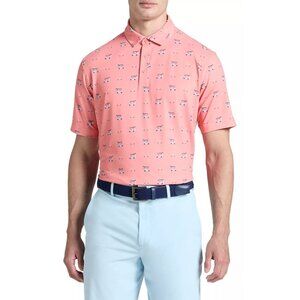 Walter Hagen Men's Performance 11 Novelty Print Golf Polo, Large, Golf Cart Club